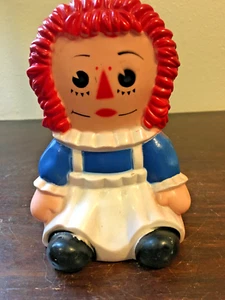 Vintage Raggedy Ann Kunststoff Sparschwein Bobbs Merrill Play Pal Kunststoff - Bild 1 von 9