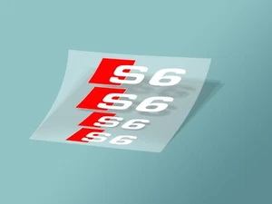 4pcs Audi S6 Caliper Decal Stickers, Die-Cut Vinyl Decal Sticker - Picture 1 of 2