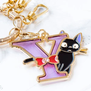 Kiki's Delivery Service "STAIN GLASS" INITIAL "Y" KEYCHAIN Sent From USA MINT - Picture 1 of 5