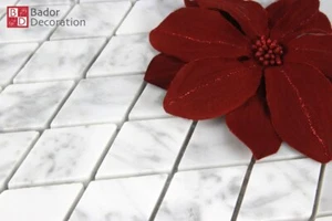Marmo Mosaico Piastrelle-Mosaico Piastrella Grigio Bianco 30x30 CM Nuovo 8mm - Foto 1 di 4