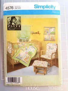 Simplicity 4576 NURSERY ACCESSORIES Uncut fabric pattern Patty Reed Designs 2005 - Picture 1 of 5