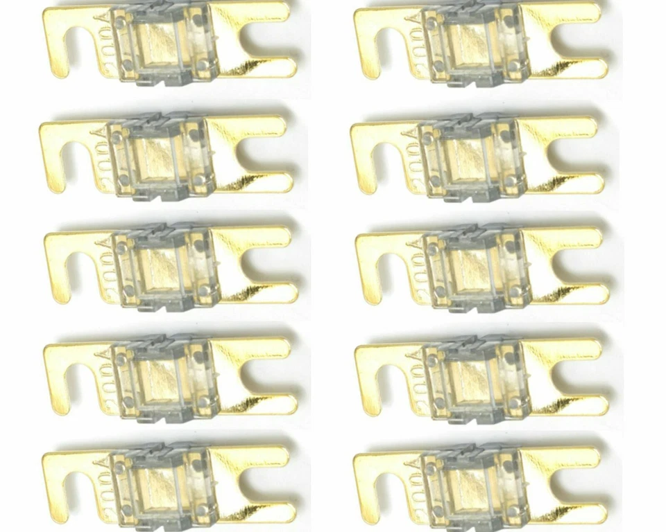 IMC Audio 200 Amp Mini ANL Fuse Gold for Car Audio Auto Marine Audio 10 Pack - Image 1 of 1