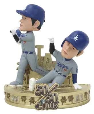 Shohei Ohtani 50/50 Club 5" Hitting & Running Dual Bobblehead Bobble Head Doll - Image 1 of 3