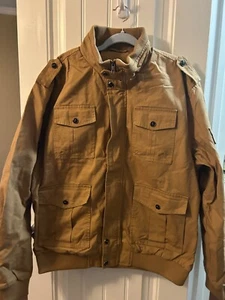 Hood Crew Herren Baumwolle Militär Cargo Bomberjacke mehrere Taschen Gr. XL - Bild 1 von 11