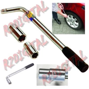 CHIAVE DADI CHROME VANADIUM GIRABACCHINO CAMION CAMPER BULLONE RUOTA EMERGENZA - Picture 1 of 1