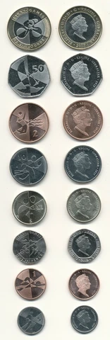 Gibraltar - set 8 coins 1 2 5 10 20 50 Pence 1 2 Pounds 2019 UNC comm Cover