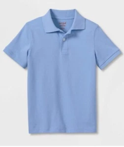 Cat & Jack Short Sleeve Pique Uniform Polo Shirt -Light Blue (XS) 4/5 - Picture 1 of 2
