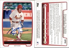 Charlie Tilson Signed 2012 Bowman #BP94 Card St. Louis Cardinals Auto AU