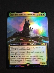 MTG - Extended Art FOIL - Rin and Seri, Inseparable - Core Set 2021 - NM - Picture 1 of 4