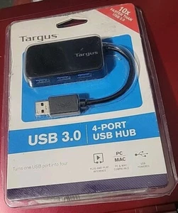 Targus 4-Port USB 3.0 Hub (ACH124US), Black (ACH154) - NEW & SEALED! - Picture 1 of 3