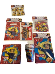 XXL Party Set Fireman Sam 62-teilig for 8 Person Children Birthday - Picture 1 of 4