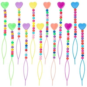 CustomyLife 12pcs Hair Beader Tool for Hair Braid Multicolored Plastics Ponyt... - Picture 1 of 7