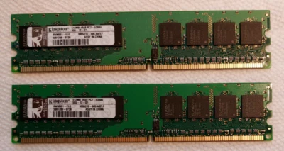Kingston Memory 1GB 2x 512MB KWM551-ELG PC2-5300U - Image 1 of 2