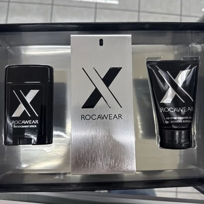 Rocawear X Juego de Regalo de 3 Piezas para Hombres 3.4 OZ Spray EDT, Gel de Ducha y Desodorante  Foto 1 de 4