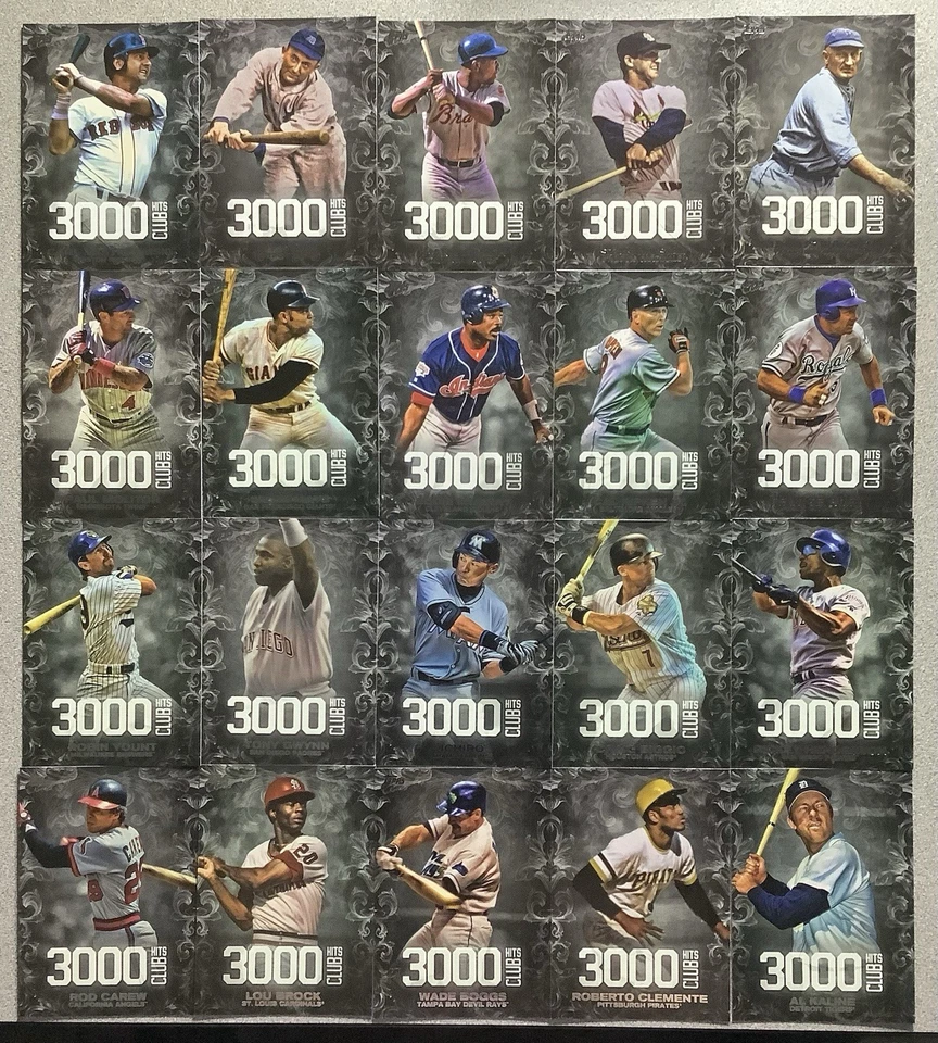 2016 Topps Update 3000 Hits Club Insert Complete Set 1-20 - Image 1 of 1