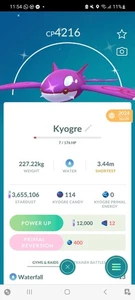 Pokemon Go Shiny Legendary Kyogre ( High CP )  - Bild 1 von 2