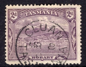 Tasmania CLUAN pmk on 2d pictorial rated R+ (9) by Hardinge - Bild 1 von 1
