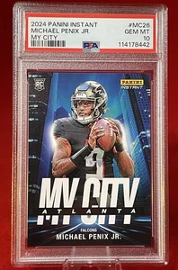 2024 Panini Instant Michael Penix Jr. RC My City MC26 Rookie PSA 10 Gem /587 SP - Bild 1 von 3