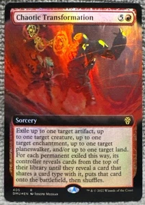 Chaotic Transformation (Extended Art) Dominaria United Foil 405 DMU Magic Rare - Picture 1 of 2