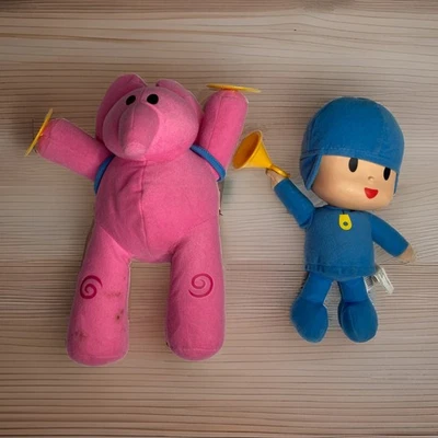 Auténtico Lote De 2 Muñecas De Peluche Bandai Pocoyo Y Elly Sin Probar Foto 1 de 4