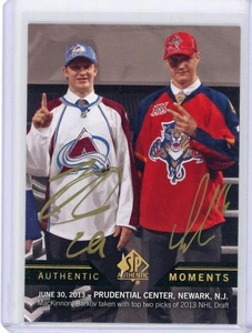 2013-14 Upper Deck SP Authentic Moments Auto Nathan MacKinnon Aleksander Barkov - Bild 1 von 2