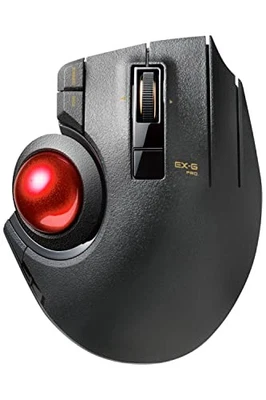 ELECOM Mouse Wired/Wireless/Bluetooth Trackball Thumb 8 Buttons Tilt Function Bl - Image 1 of 4
