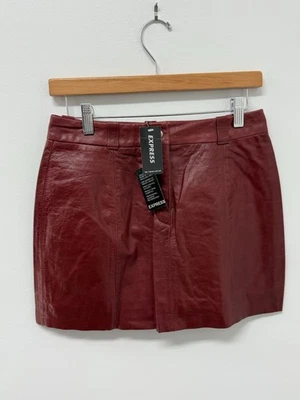 NUEVA Mini Falda Express Cuero Roja Talla 3/4 Sexy Fiesta Nueva Foto 1 de 4