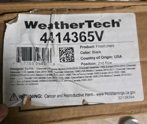 Forro de piso WeatherTech para Chevrolet Silverado 2500HD/3500HD 2020-2025 - negro - Imagen 1 de 3