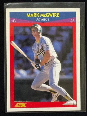 1990 Score 100 Superstars Mark McGwire #25 Oakland Athletics - Image 1 of 2