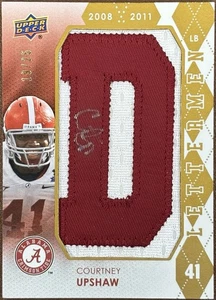 Parche autógrafo (RC) 2012 Upper Deck - Courtney Upshaw/25 - Lettermen "D" - Imagen 1 de 5