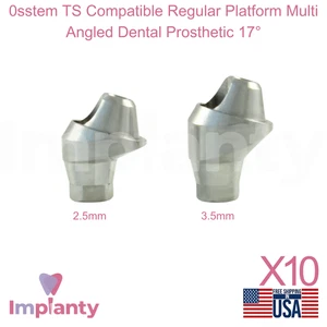 10x 0stem TS Compatible Plataforma Regular Multi Ángulo Prótesis Dental 17° - Imagen 1 de 8