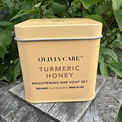 NEW TURMERIC & HONEY 🍯 - Olivia Care Natural  Bar  Soap Set 2 Bars- in TIN 5oz - Image 1 of 4