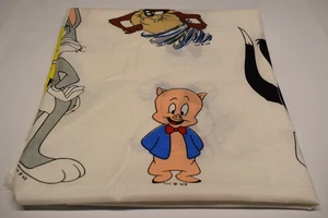 VTG 90's WARNER BROS quilt fabric applique LOONEY TUNES taz bugs daffy porky - Picture 1 of 12