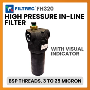Filtrec FH320 High Pressure Inline Filter c/w Visual Indicator 320Bar - Picture 1 of 3
