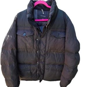 Giubbotto uomo Banana Republic nero piumino e piume imbottito zip tasche XL nuovo senza etichette - Foto 1 di 3