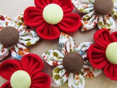 20 apliques/recortes/costura/arte/arte/artesanía/arco de tela hechos a mano de 1,75" H481-selecciona color Foto 1 de 4