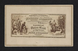 1866 Naramore PhotoCard, Anti-Counterfeiting, $5 1863, #1634 Swanton, VT Design! - Picture 1 of 6