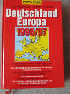 Euro Atlas Deutschland Europa 1996/97 Autoatlas 1:300.000/1:800.000 Zst.Sehr gut