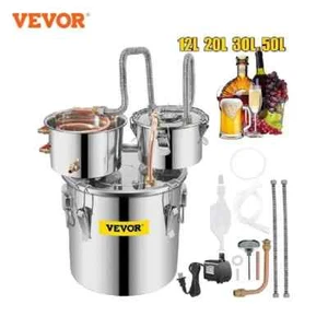 VEVOR12L 20L 30L 50L Alkohol Destillieranlage Destilliergerät Haus Destille Sch - Bild 1 von 21