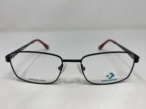 Converse K108 BLACK 48-16-130 Black/Red Metal Full Rim Eyeglasses Frame &W94 - Picture 1 of 8