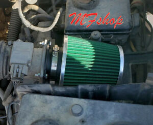 Green Air Intake Filter + MAF Sensor Adapter W/screws For 97-03 Ford F-150 4.2L