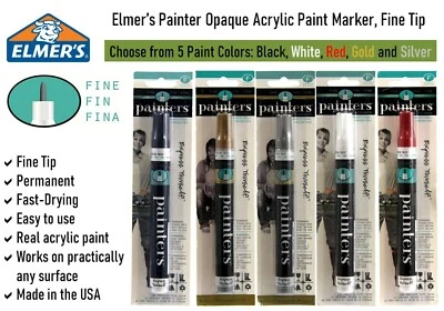 Elmer's Painters Acrylic Paint Marker, Blister Carded, Fine Tip - Image 1 of 3