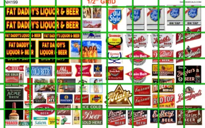 NH199 DAVE'S DECALS FAT DADDY LIQUOR AND BEER OLD STYLE BEER BLATZ RED TOP MORE - Image 1 of 4