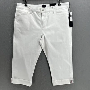 NYDJ Jeans Damen 18 Petite White Crop Cuff Mid Rise Stretch Denim - Bild 1 von 11