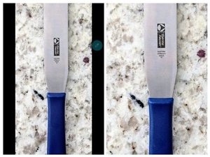Paquete de 2 espátulas de acero Thermohauser para decorar pasteles 6" mango azul - Imagen 1 de 6