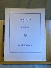 P. Houdy Prélude pour hautbois et piano partition éditions Leduc