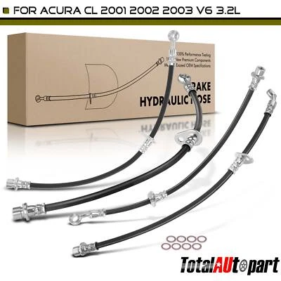 Nueva línea de manguera hidráulica de freno 4x para Acura CL 2001-2003 V6 3,2 L delantera y trasera Foto 1 de 4