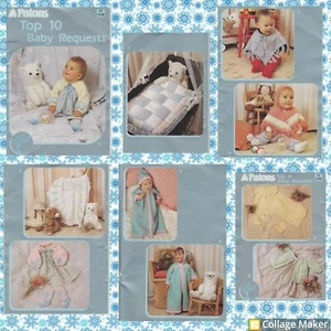 Knitting pattern 717 Babies jacket bootees shawl poncho sleeping bag dress 0-12m - Picture 1 of 7