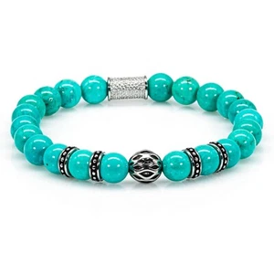 Perlenarmband Grüner / Blauer Türkis Perlen Sphaera S - Bild 1 von 8