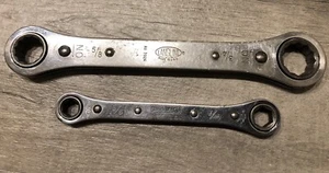 Langline RB-2024 & Willams RB-1214 Dual Box End Ratcheting Wrenches - Picture 1 of 10